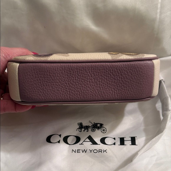 💜🍬Coach NWT Cream Candy Print Nolita 19 Wristlet with Silver Hardware - Picture 9 of 10